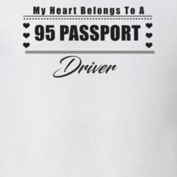 My Heart Belongs To A 1995 Passport Driver Light Color T Shirt