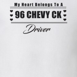 My Heart Belongs To A 1996 Chevy Ck Driver Light Color T Shirt
