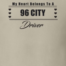 My Heart Belongs To A 1996 City Driver Light Color T Shirt