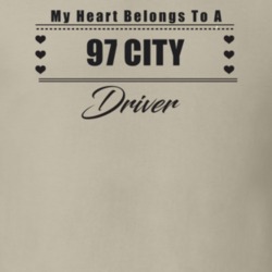 My Heart Belongs To A 1997 City Driver Light Color T Shirt