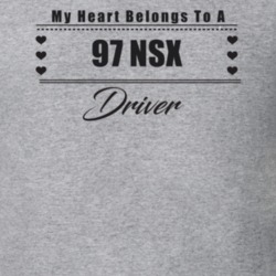 My Heart Belongs To A 1997 Nsx Driver Light Color T Shirt