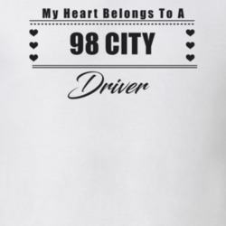 My Heart Belongs To A 1998 City Driver Light Color T Shirt