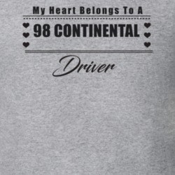 My Heart Belongs To A 1998 Continental Driver Light Color T Shirt