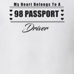 My Heart Belongs To A 1998 Passport Driver Light Color T Shirt