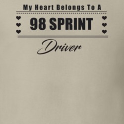 My Heart Belongs To A 1998 Sprint Driver Light Color T Shirt