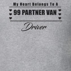 My Heart Belongs To A 1999 Partner Van Driver Light Color T Shirt