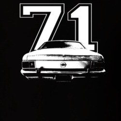 1971 Hornet Rear View With Year Dark Color T Shirt