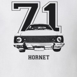 1971 Hornet Grill View With Year and Model Light Color T Shirt