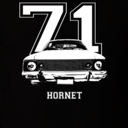 1971 Hornet Grill View With Year and Model Dark Color T Shirt