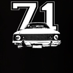 1971 Hornet Grill View With Year Dark Color T Shirt