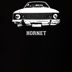 1971 Hornet Grill View With Model Dark Color T Shirt