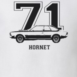 1971 Hornet Side View With Year and Model Light Color T Shirt