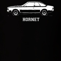 1971 Hornet Side View With Model Dark Color T Shirt