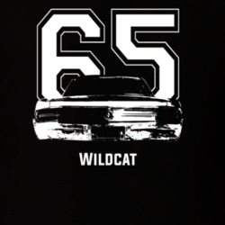 1965 Wildcat Rear View With Year And Model Dark Color T Shirt