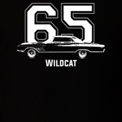 1965 Wildcat Side View With Year And Model Dark Color T Shirt