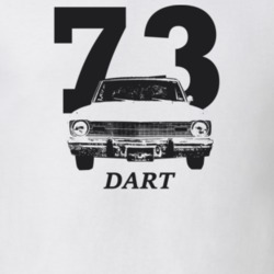 1973 Dart Grill View With Year And Model Light Color T Shirt