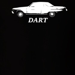 1973 Dart Side View With Model Dark Color T Shirt