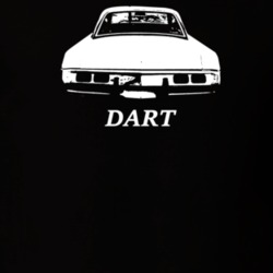 1973 Dart Rear View With Model Dark Color T Shirt