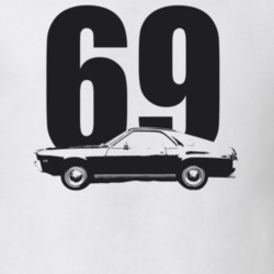 1969 AMX Side View With Year Light Color T Shirt
