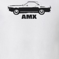 1969 AMX Side View With Model Light Color T Shirt