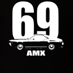 1969 AMX Side View With Year And Model Dark Color T Shirt