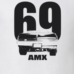 1969 AMX Rear View With Year And Model Light Color T Shirt