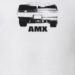 1969 AMX Rear View With Model Light Color T Shirt