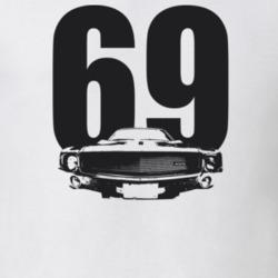 1969 AMX Grill View With Year Light Color T Shirt