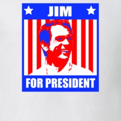 Jim For President The Love Bug Character Parody Election T Shirt