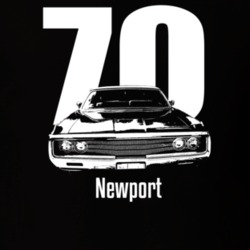 1970 Newport Grill View With Year And Model Dark Color T Shirt