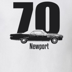 1970 Newport Side View With Year And Model Light Color T Shirt