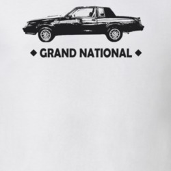 1985 Grand National Side View With Model Light Color T Shirt