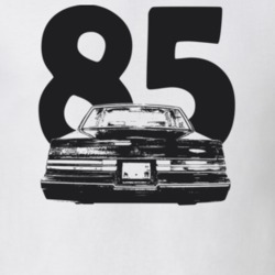 1985 Grand National Rear View With Year Light Color T Shirt