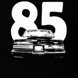 1985 Grand National Rear View With Year Dark Color T Shirt
