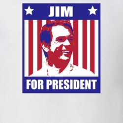 Jim For President The Love Bug Character Parody Election T Shirt