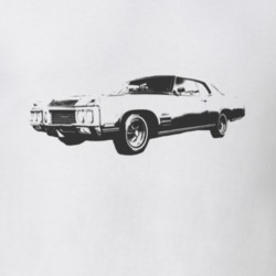1970 BUICK WILDCAT Side Black Graphic T Shirt