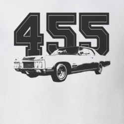 1970 BUICK WILDCAT Side Black Graphic Engine Size T Shirt