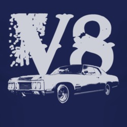 1970 BUICK WILDCAT Side White Graphic V8 T Shirt
