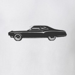 1970 BUICK RIVIERA Side Black Graphic T Shirt