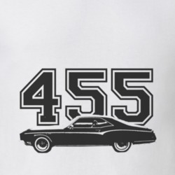 1970 BUICK RIVIERA Side Black Graphic Engine Size T Shirt