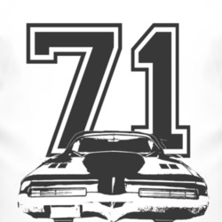 1971 BUICK RIVIERA Rear Black Graphic Year T Shirt