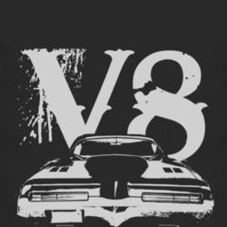 1971 BUICK RIVIERA Rear White Graphic V8 T Shirt