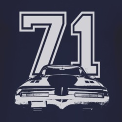 1971 BUICK RIVIERA Rear White Graphic Year T Shirt