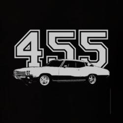 1972 Buick Skylark Side White Graphic Engine Size T Shirt