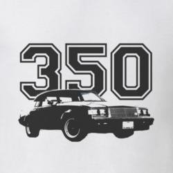 1983 BUICK GRAND NATIONAL Side Black Graphic Enginge Size T Shirt