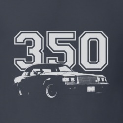 1983_BUICK GRAND NATIONAL Side White Graphic Enginge Size T Shirt