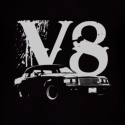 1983 BUICK GRAND NATIONAL Side White Graphic V8 T Shirt