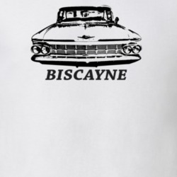 1959 Bsicayne Grill View With Model Light Color T Shirt