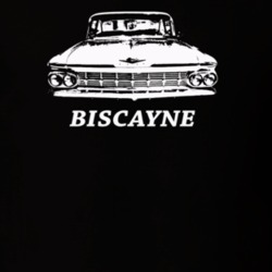 1959 Bsicayne Grill View With Model Dark Color T Shirt