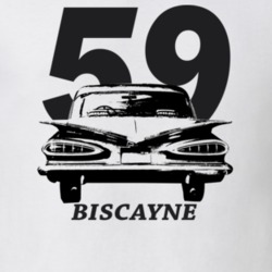 1959 Bsicayne Rear View With Year And Model Light Color T Shirt